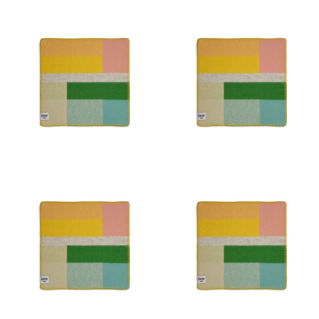 Røros Tweed Sitzkissen aus Lammwolle Mikkel im 4er Set von Røros Tweed Pastell