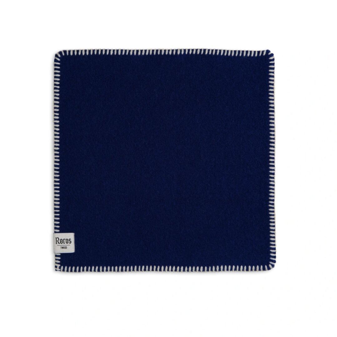 Røros Tweed Sitzkissen aus Lammwolle Stemor im 4er Set von Røros Tweed Tiefblau