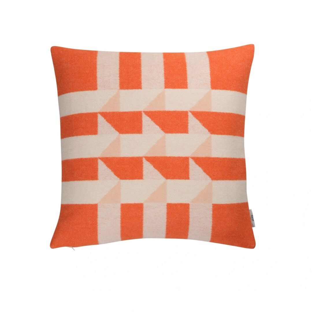 Røros Tweed Lammwollkissen Kvam 50 x 50 cm von Røros Tweed Orange