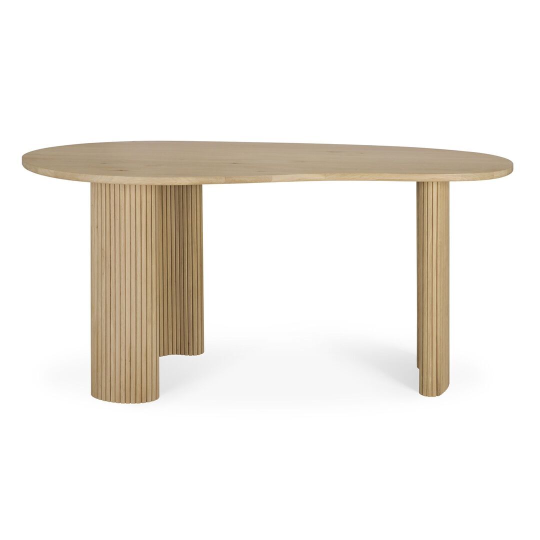 Ethnicraft Boomerang Schreibtisch B: 160 cm / T: 83 cm / H: 76 cm, Eiche lackiert