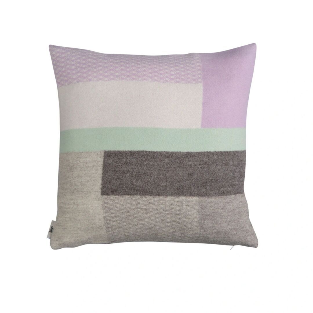 Røros Tweed Lammwollkissen Mikkel 50 x 50 cm von Røros Tweed Grau