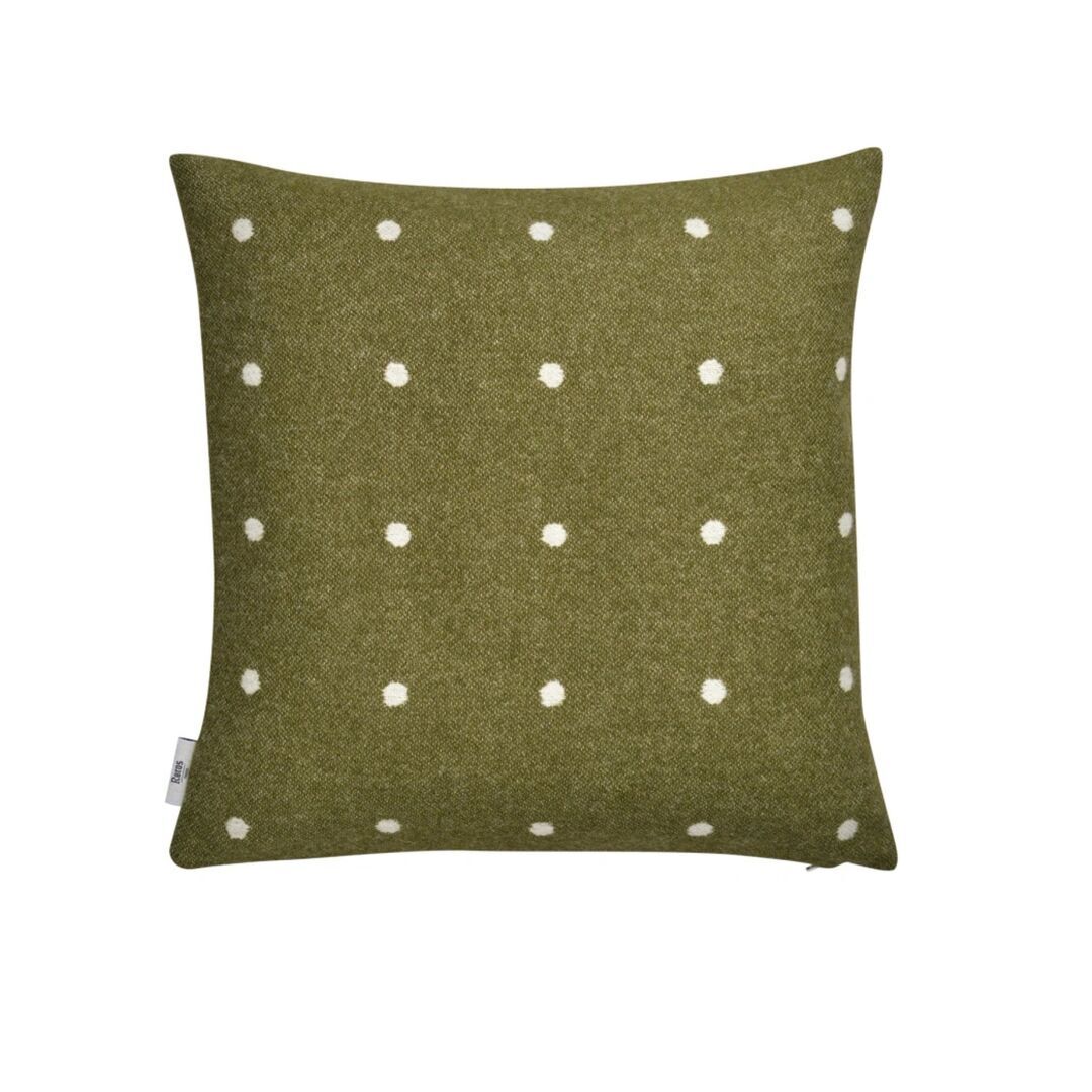 Røros Tweed Lammwollkissen Pastille 50 x 50 cm von Røros Tweed Green Moss
