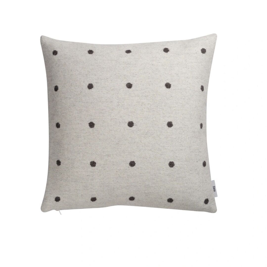 Røros Tweed Lammwollkissen Pastille 50 x 50 cm von Røros Tweed Black and White
