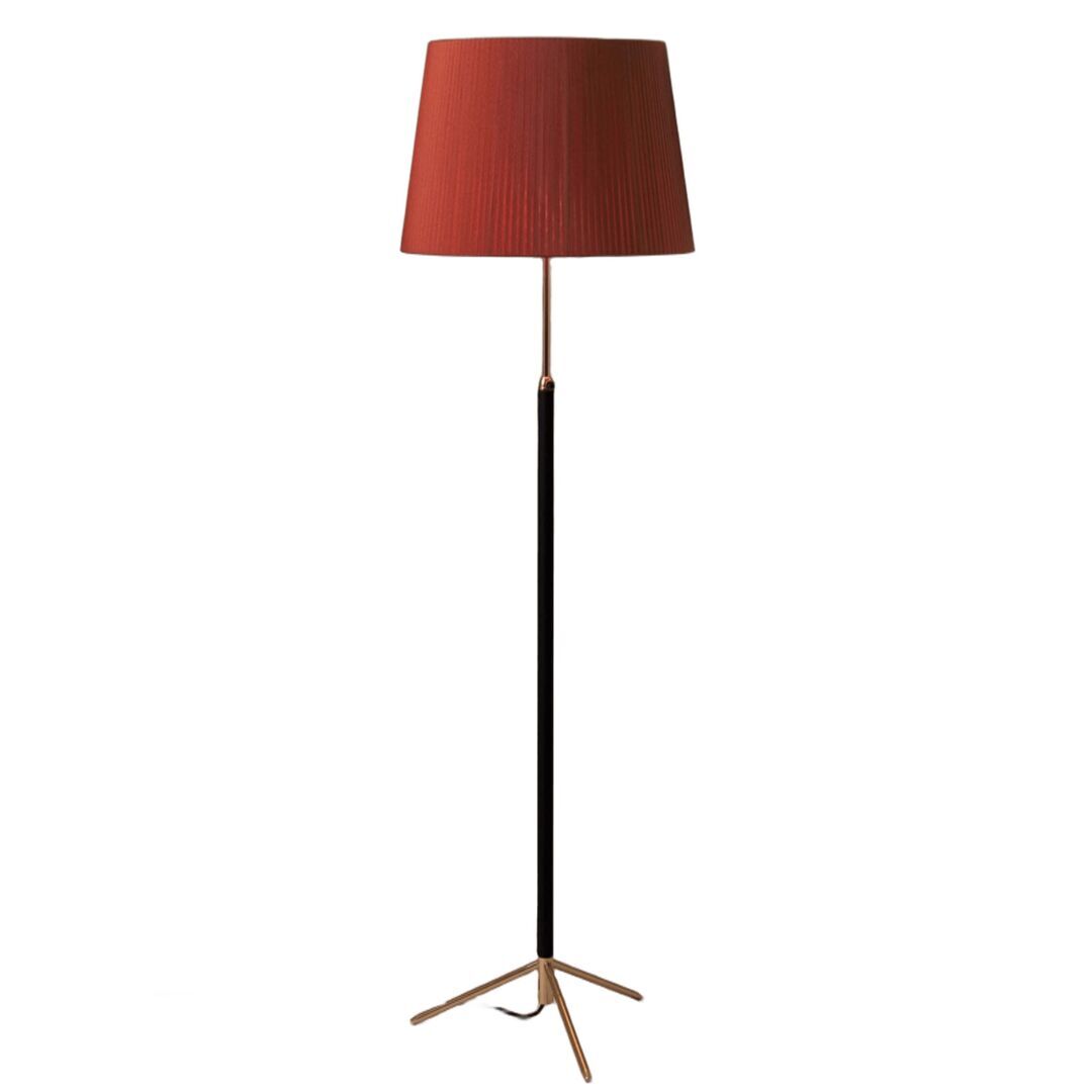 Santa & Cole Stehleuchten Pie de Salón G1 von Santa & Cole Red-Amber Ribbon, Polished Brass
