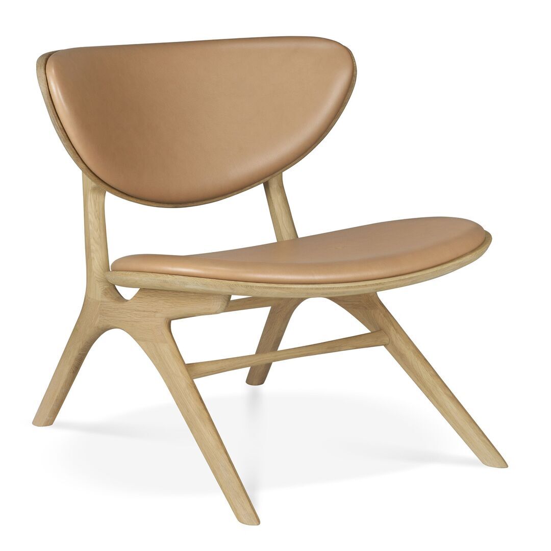 Ethnicraft Loungesessel Eye von Ethnicraft Eicheholz / Sienna Leder
