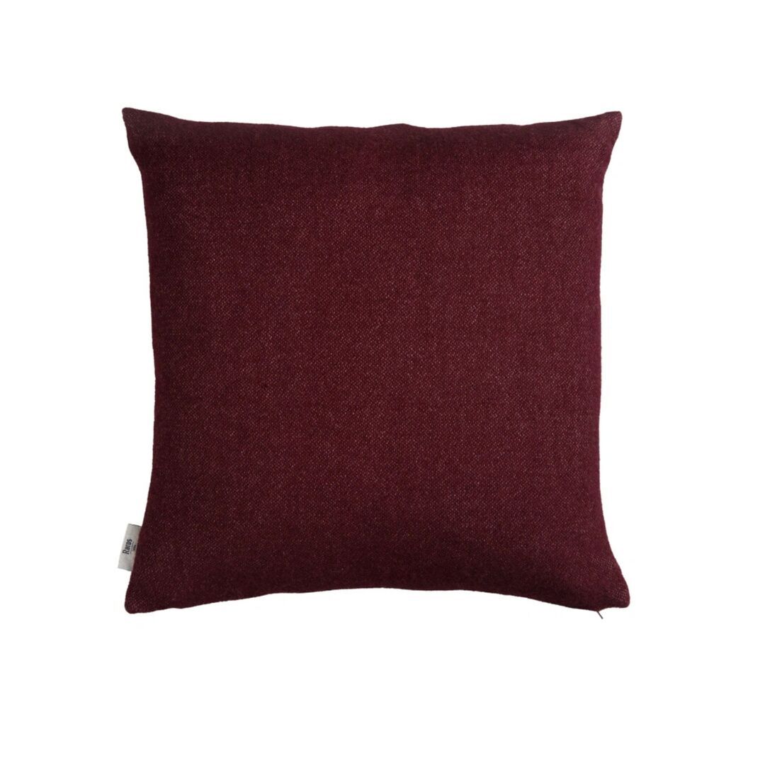 Røros Tweed Lammwollkissen Stemor 50 x 50 cm von Røros Tweed Weinrot