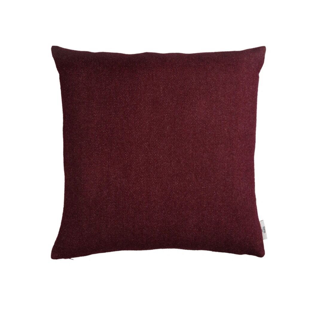 Røros Tweed Lammwollkissen Stemor 50 x 50 cm von Røros Tweed Weinrot