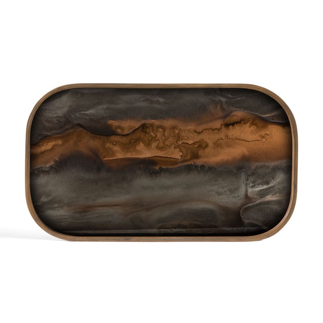Ethnicraft Organic Minitablett von Ethnicraft L: 53 cm / B: 31 cm, Bronze