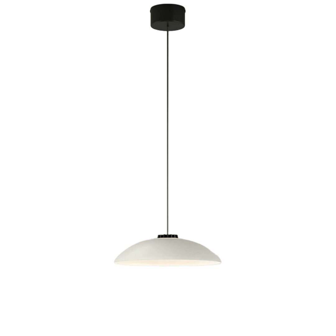 Santa & Cole Pendelleuchte HeadLed Metallic S von Santa & Cole White, 3 M / 118.1", Black Surface (Not Dimmable)