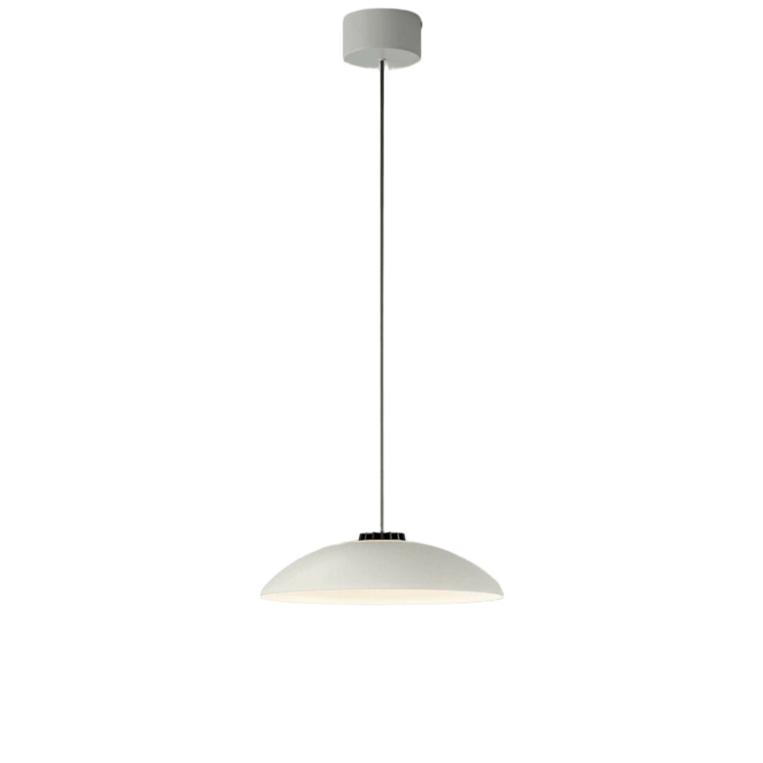 Santa & Cole Pendelleuchte HeadLed Metallic S von Santa & Cole White, 3 M / 118.1", White Surface Dimmable 1-10V