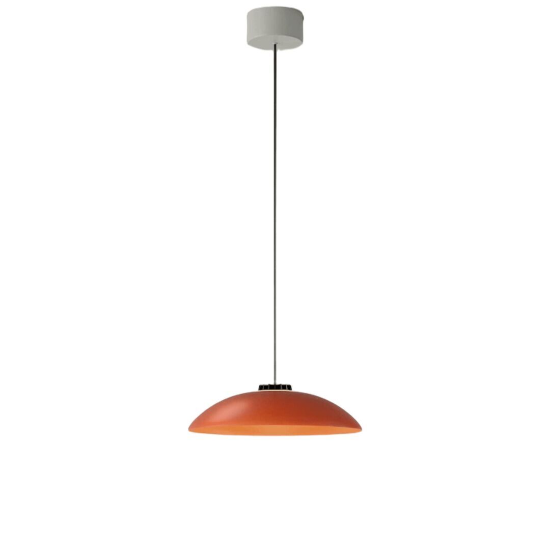 Santa & Cole Pendelleuchte HeadLed Metallic S von Santa & Cole Hematite Red, 3 M / 118.1", White Surface Dimmable 1-10V