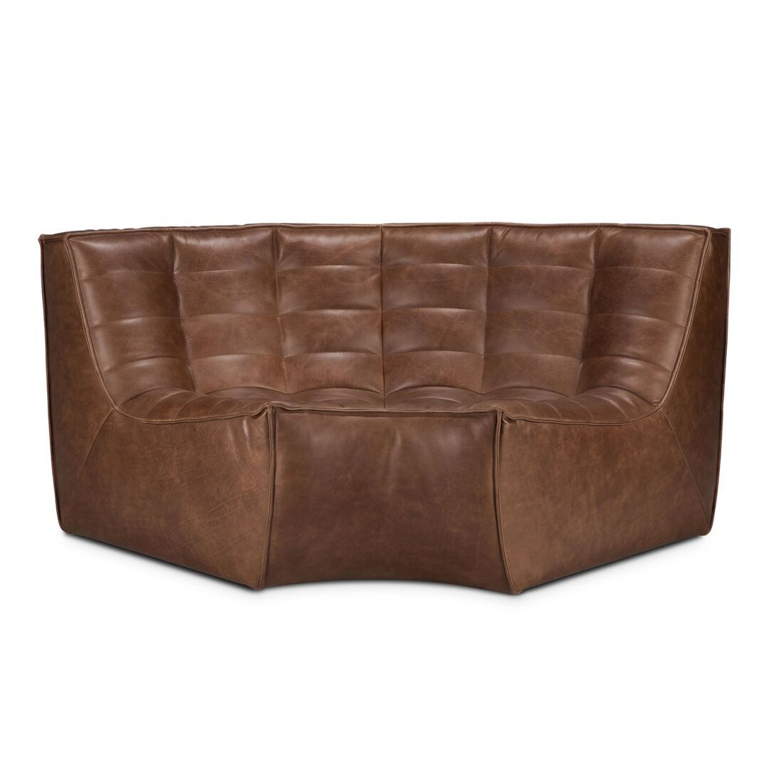Ethnicraft N701 Modulsofa 90° runde Ecke 90° Ecke / rund, Chestnut