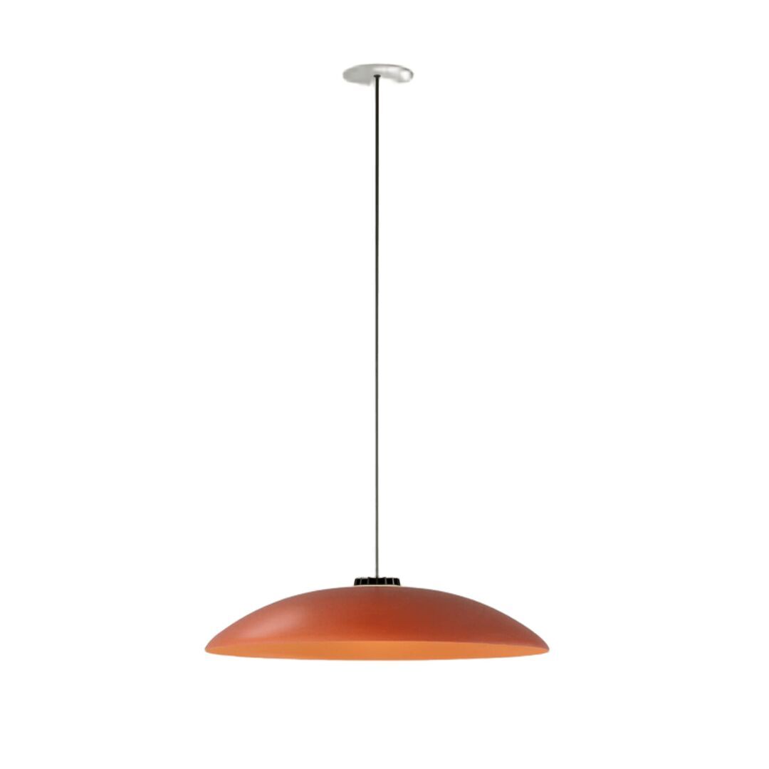 Santa & Cole Pendelleuchte HeadLed Metallic M von Santa & Cole Hematite Red, 8 M / 315", White Built-In (Not Dimmable)