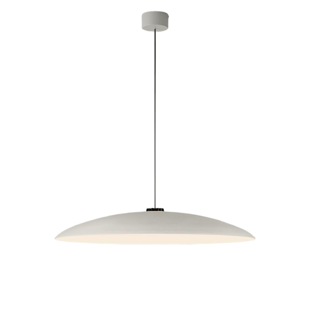 Santa & Cole Pendelleuchte HeadLed Metallic L von Santa & Cole White, 3 M / 118.1", White Surface Dimmable 1-10V