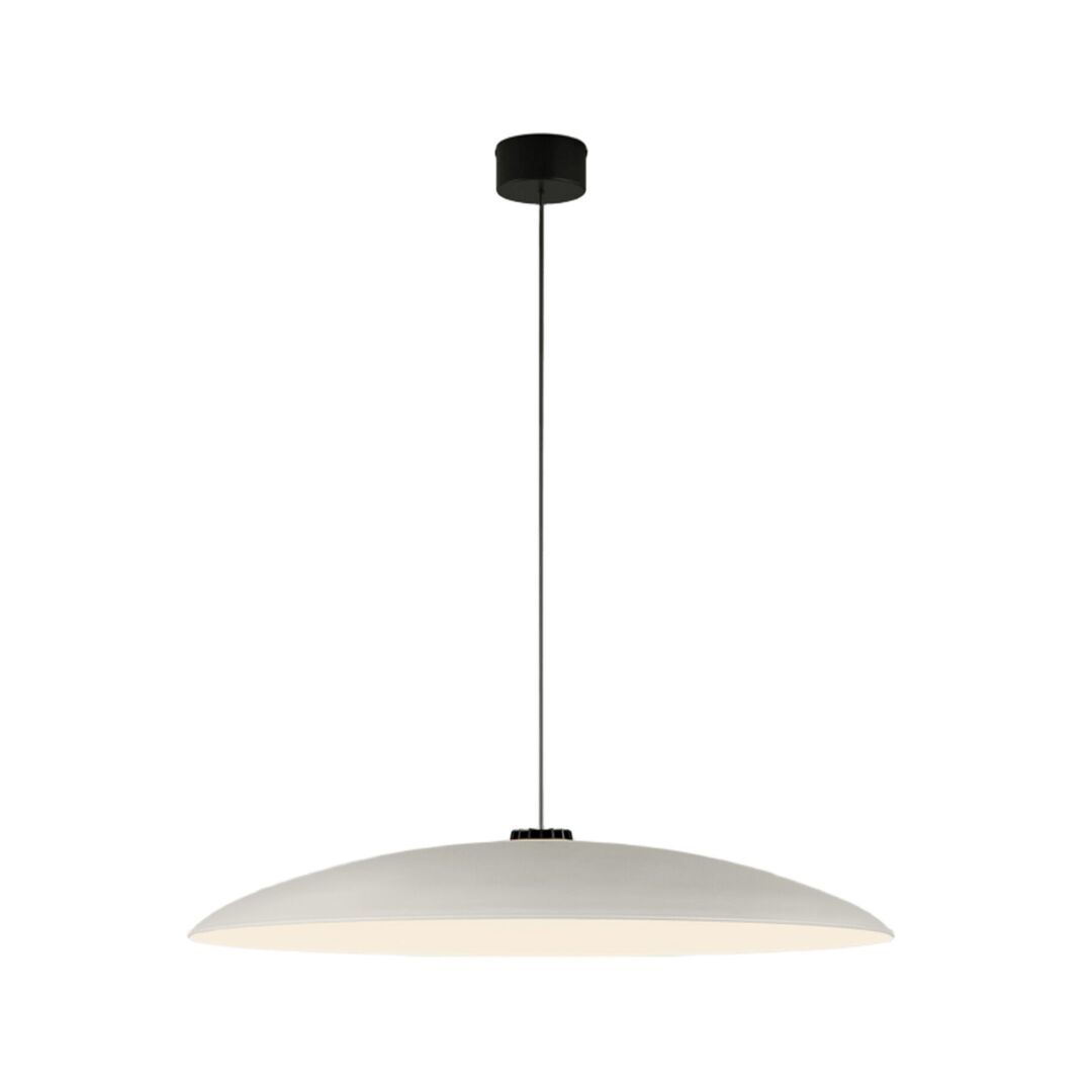 Santa & Cole Pendelleuchte HeadLed Metallic L von Santa & Cole White, 8 M / 315", Black Surface Dimmable DALI