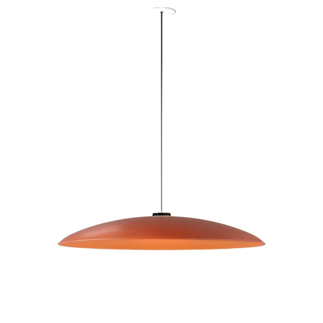 Santa & Cole Pendelleuchte HeadLed Metallic L von Santa & Cole Hematite Red, 3 M / 118.1", White Built-In (Not Dimmable)
