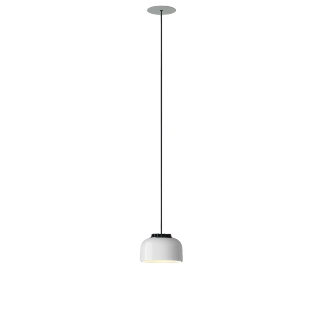 Santa & Cole Pendelleuchte HeadLed Ceramic S von Santa & Cole Hellrosa RAL 3015, White, Weiss / Weiss, 3 M / 118.1", White Built-In (Not Dimmable)