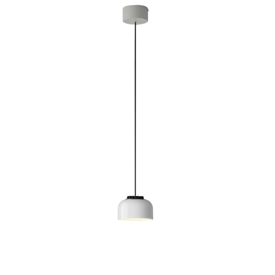 Santa & Cole Pendelleuchte HeadLed Ceramic S von Santa & Cole Hellrosa RAL 3015, White, Weiss / Weiss, 3 M / 118.1", White Surface Dimmable 1-10V