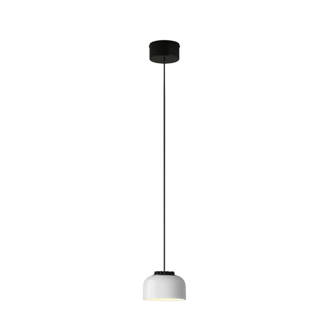 Santa & Cole Pendelleuchte HeadLed Ceramic S von Santa & Cole Hellrosa RAL 3015, White, Weiss / Weiss, 8 M / 315", Black Surface Dimmable 1-10V
