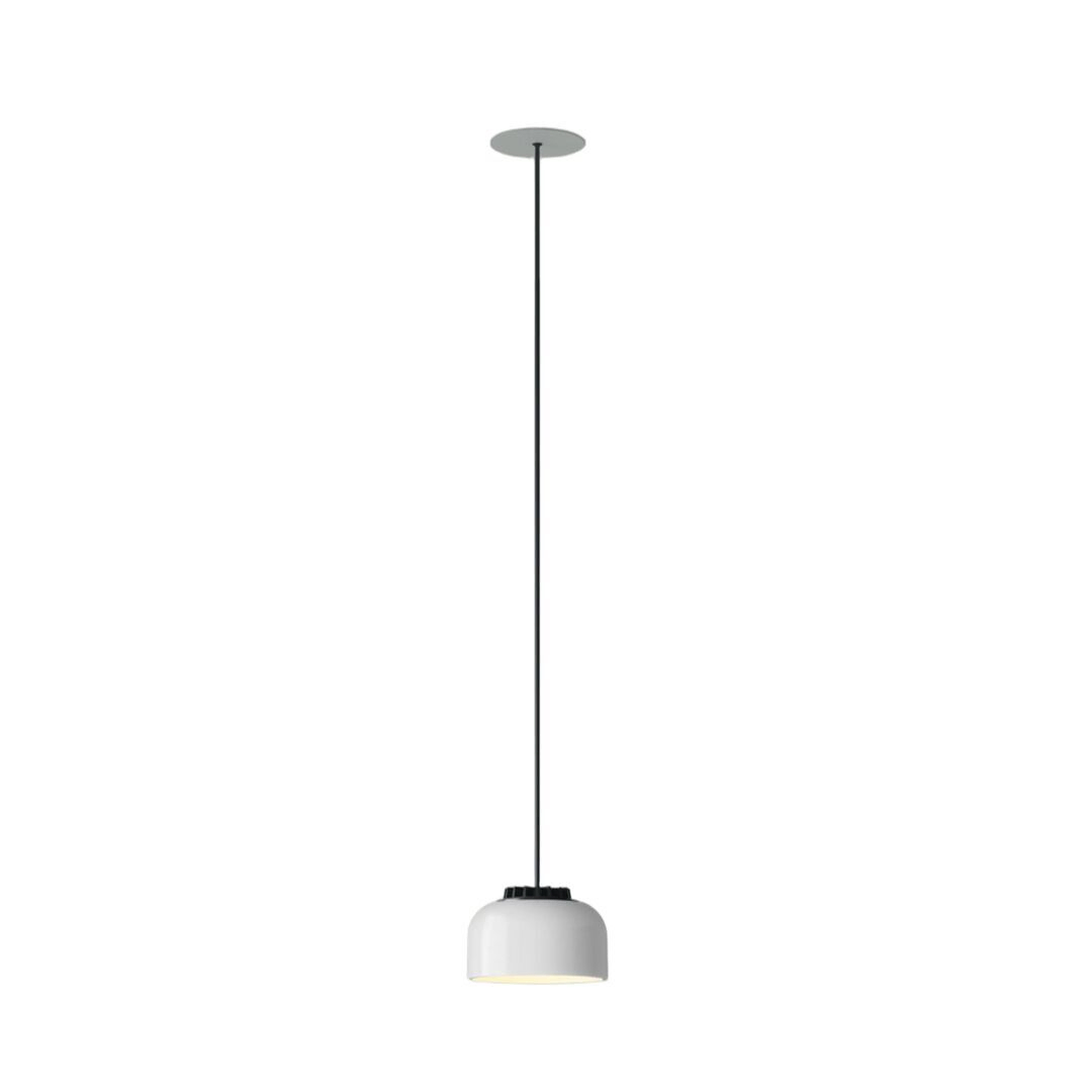 Santa & Cole Pendelleuchte HeadLed Ceramic S von Santa & Cole Hellrosa RAL 3015, White, Weiss / Weiss, 8 M / 315", White Built-In (Not Dimmable)