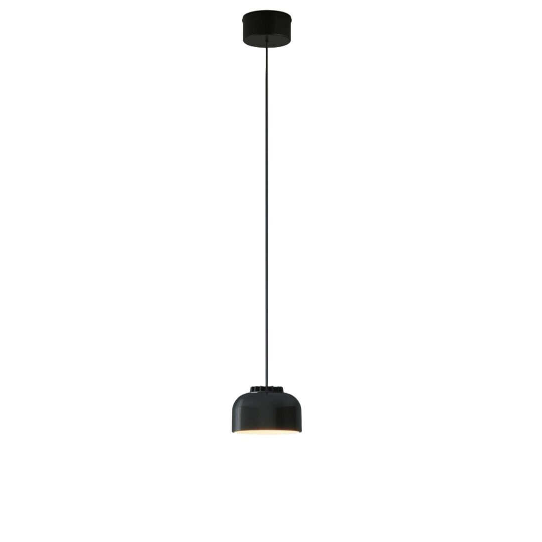 Santa & Cole Pendelleuchte HeadLed Ceramic S von Santa & Cole Hellrosa RAL 3015, Black, Weiss / Weiss, 3 M / 118.1", Black Surface Dimmable DALI