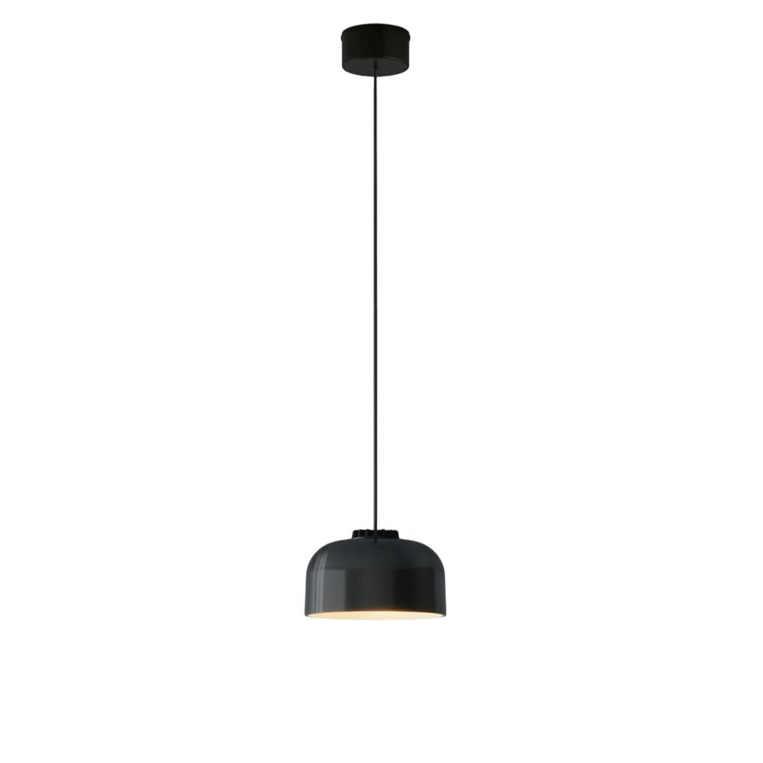 Santa & Cole Pendelleuchte HeadLed Ceramic L von Santa & Cole  Hellrosa RAL 3015, Black, Weiss / Weiss, 3 M / 118.1", Black Surface Dimmable DALI