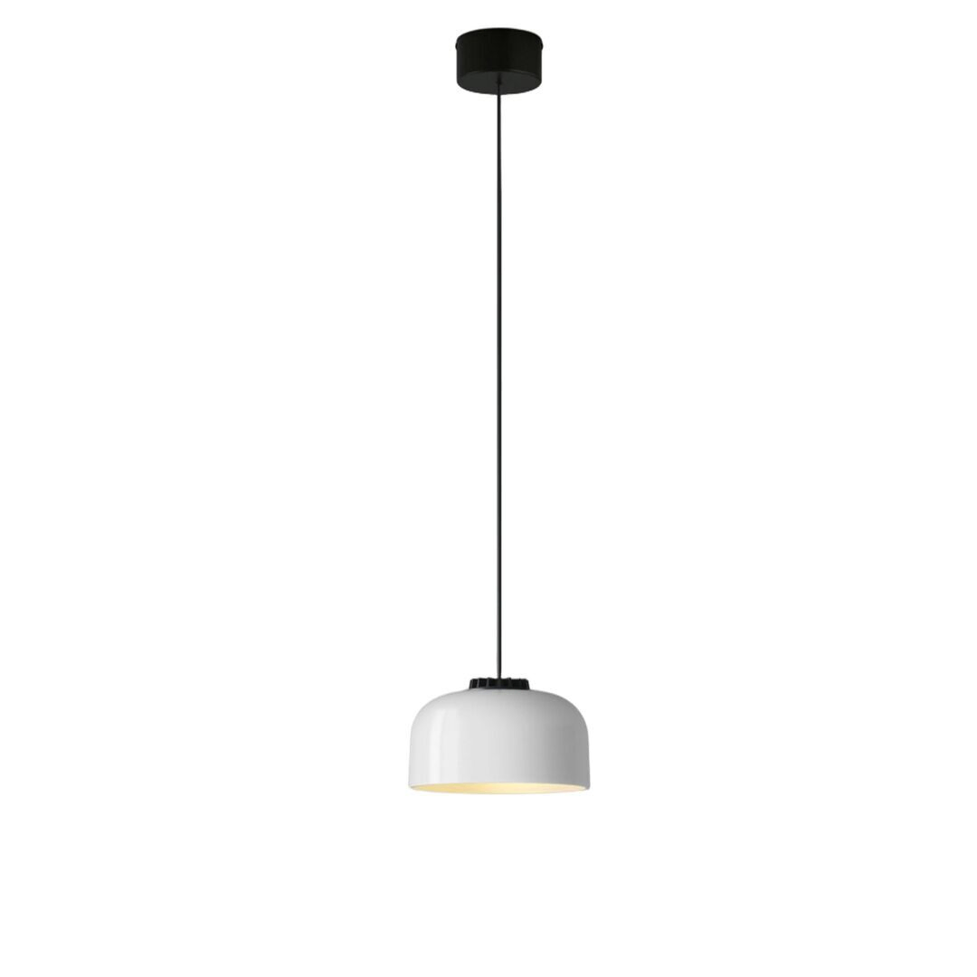 Santa & Cole Pendelleuchte HeadLed Ceramic L von Santa & Cole  Hellrosa RAL 3015, White, Weiss / Weiss, 3 M / 118.1", Black Surface Dimmable DALI