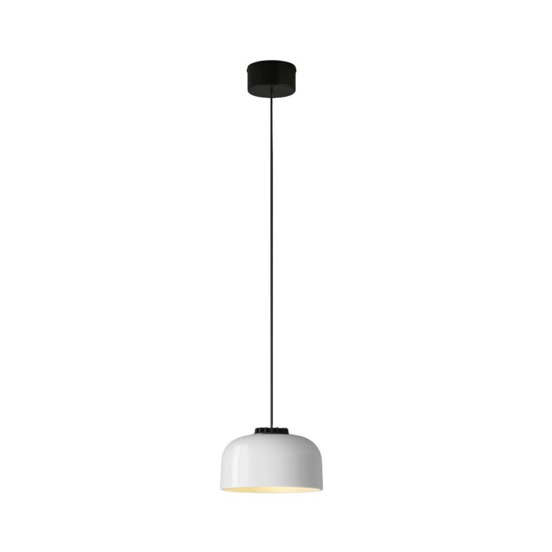 Santa & Cole Pendelleuchte HeadLed Ceramic L von Santa & Cole  Hellrosa RAL 3015, White, Weiss / Weiss, 8 M / 315", Black Surface Dimmable 1-10V