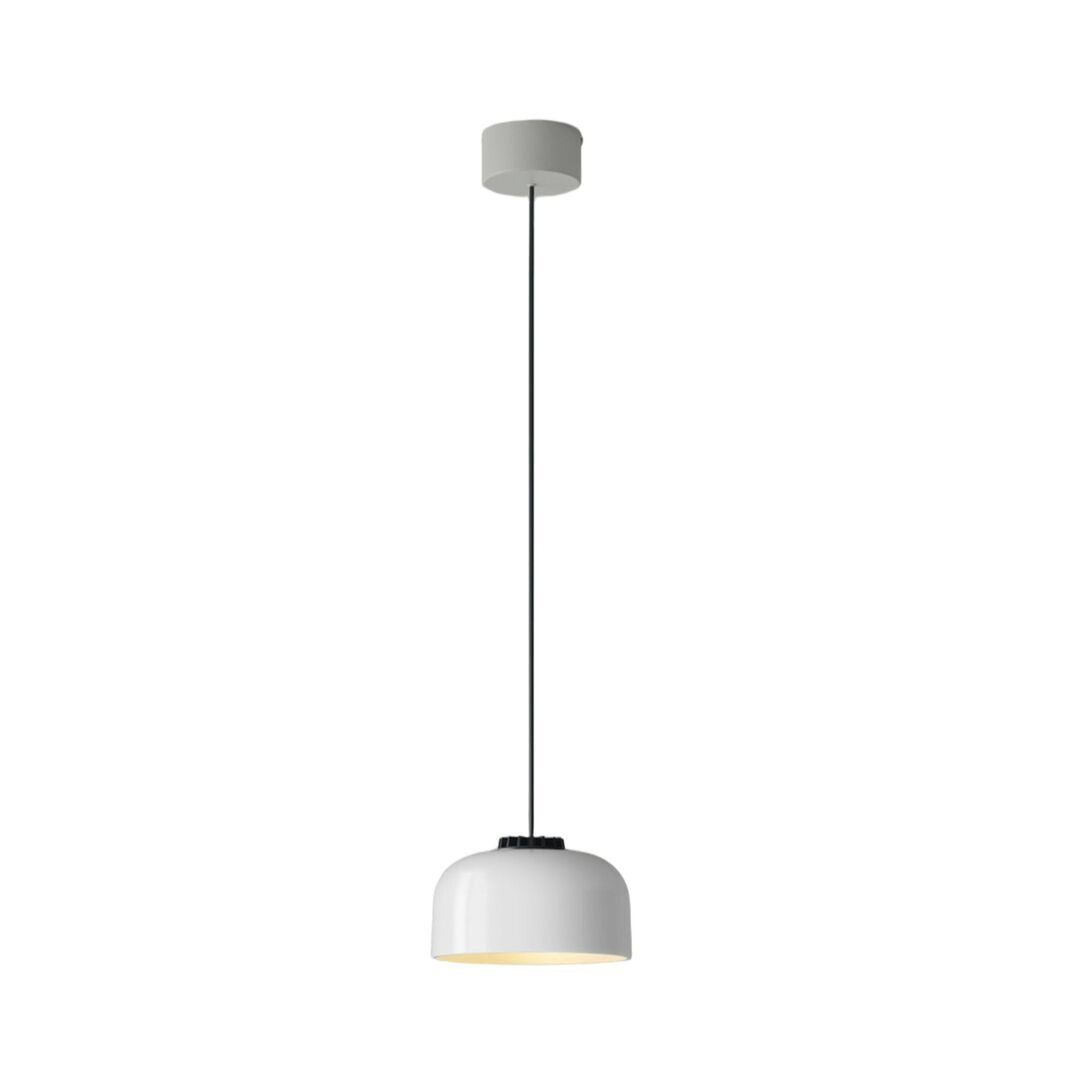 Santa & Cole Pendelleuchte HeadLed Ceramic L von Santa & Cole  Hellrosa RAL 3015, White, Weiss / Weiss, 8 M / 315", White Surface Dimmable DALI