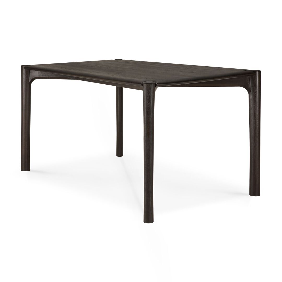 Ethnicraft PI Tisch Rechteckig B: 140 cm / T: 80 cm, Teak dunkelbraun lackiert