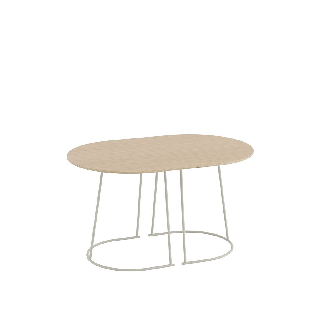 Muuto Couchtisch Airy von Muuto Lacquered Oak Veneer / Off-White, Small