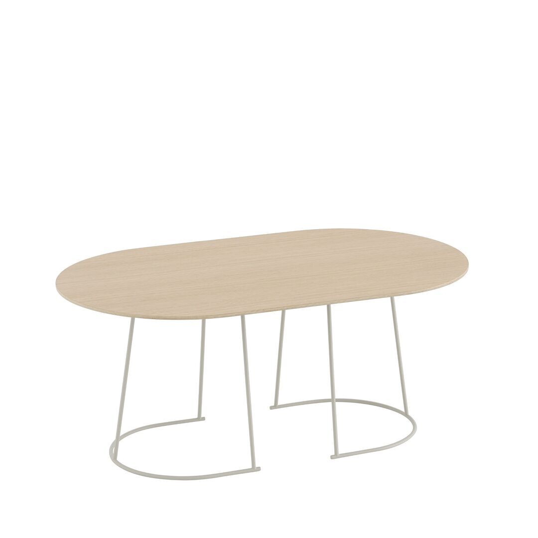 Muuto Couchtisch Airy von Muuto Lacquered Oak Veneer / Off-White, Medium