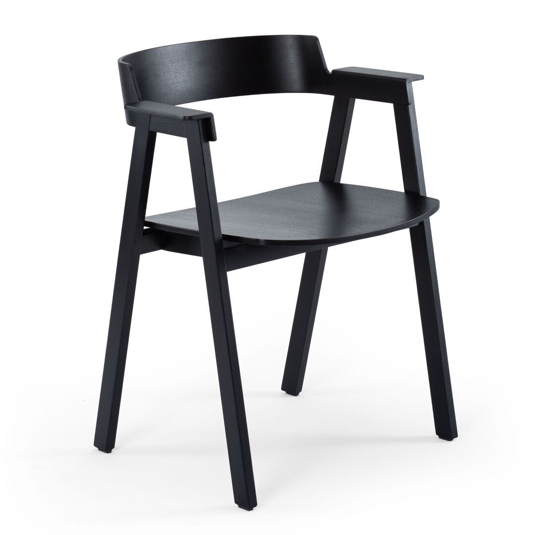 Gazzda Flip Stuhl von Gazzda Lackierte Eichenholz - RAL 9005 Black 