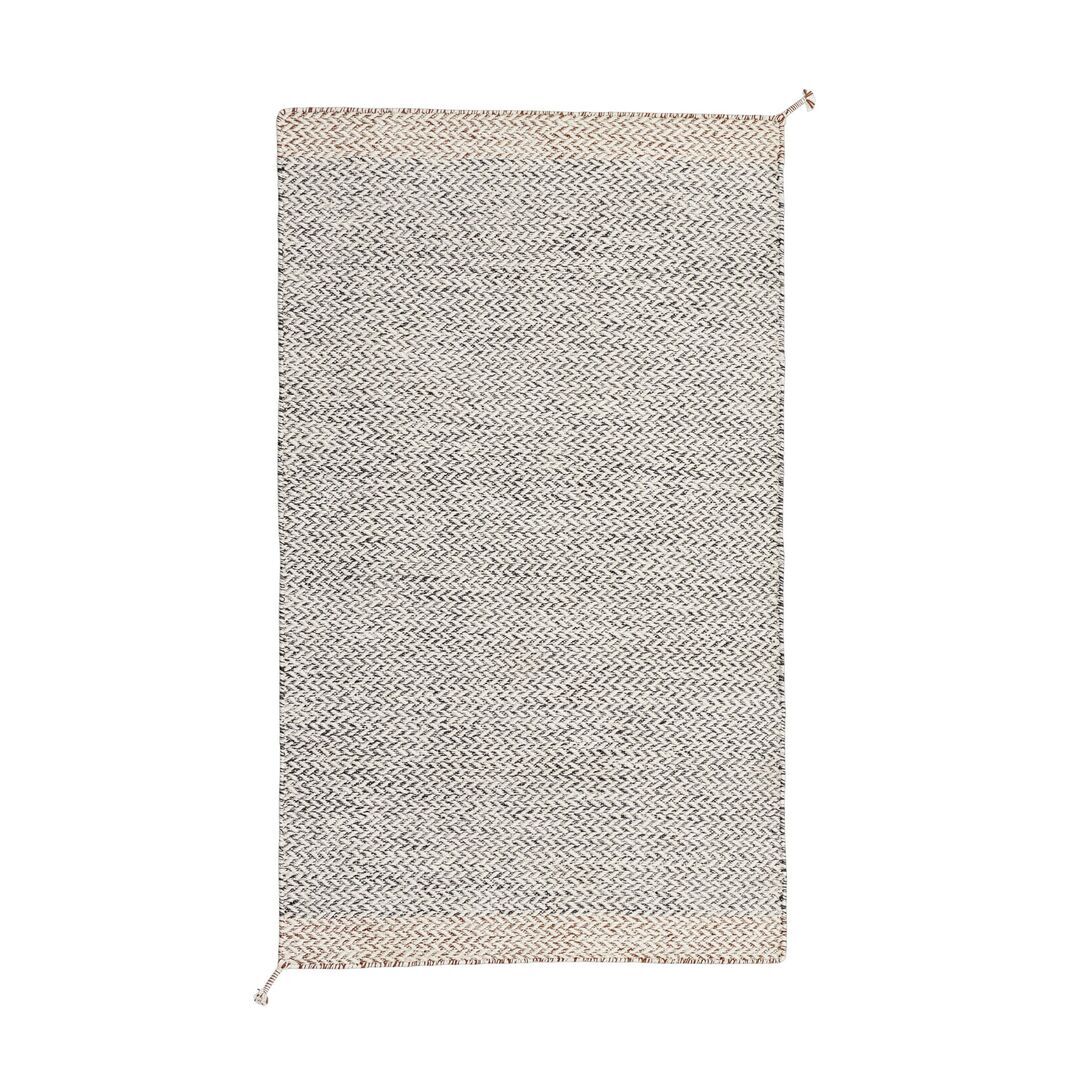 Muuto Recycelter Outdoor Teppich Ply von Muuto Black/White, 140 cm x 85 cm