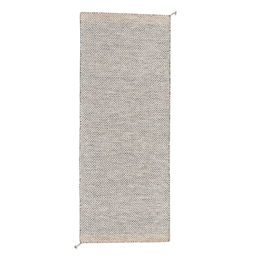 Muuto Recycelter Outdoor Teppich Ply von Muuto Black/White, 200 cm x 80 cm