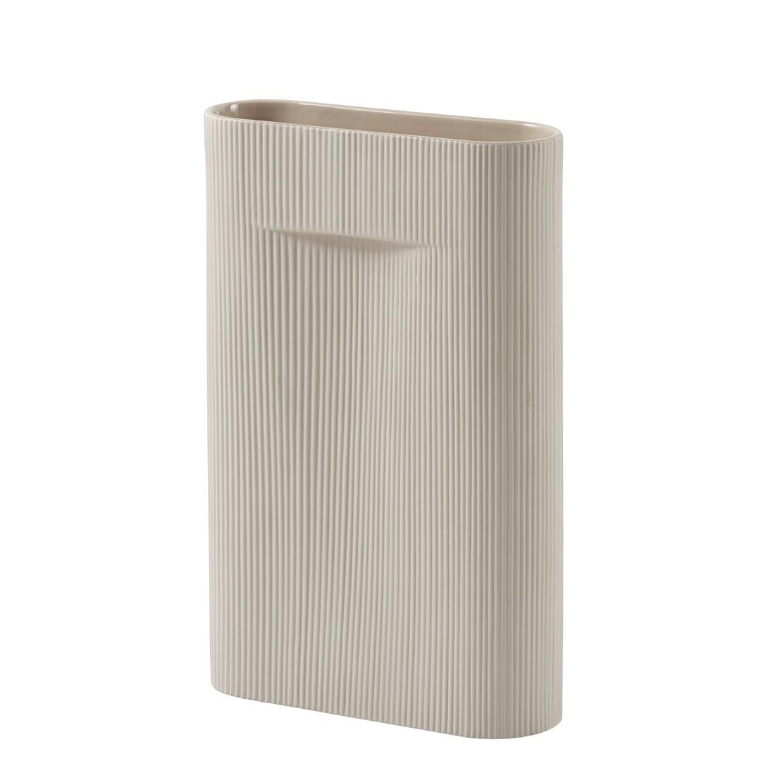 Muuto Ridge Vase Beige, H: 48.5 cm