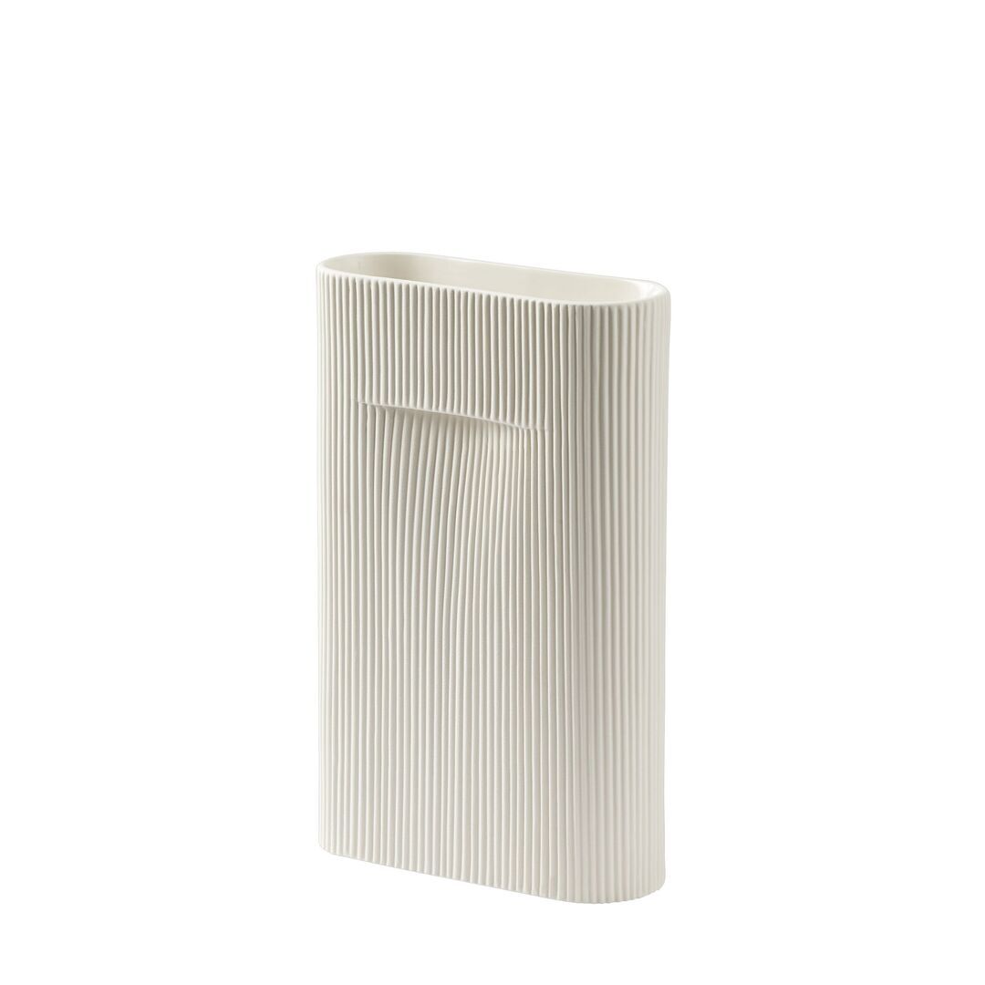 Muuto Ridge Vase Gebrochenes Weiss, H: 35 cm
