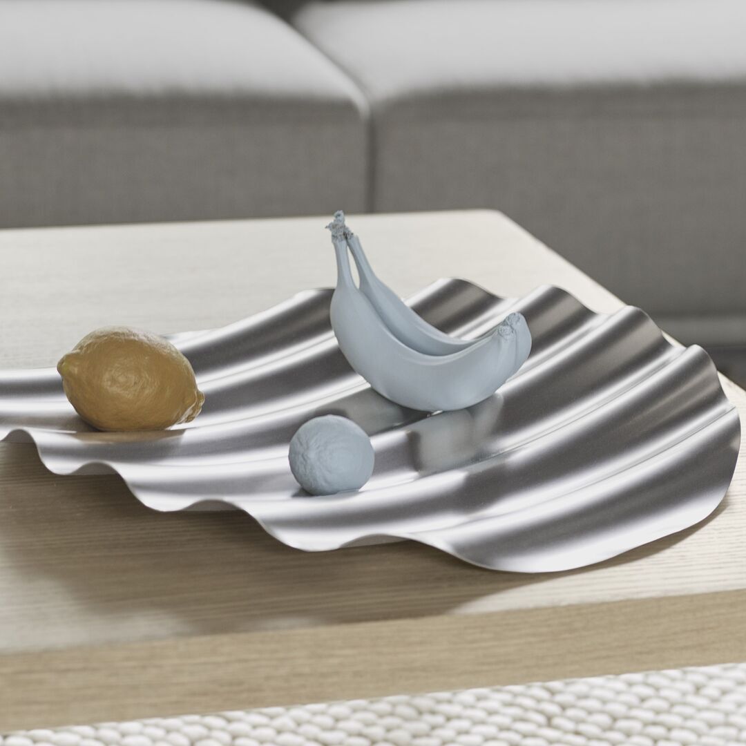 Muuto Tablett Wave von Muuto Stahl