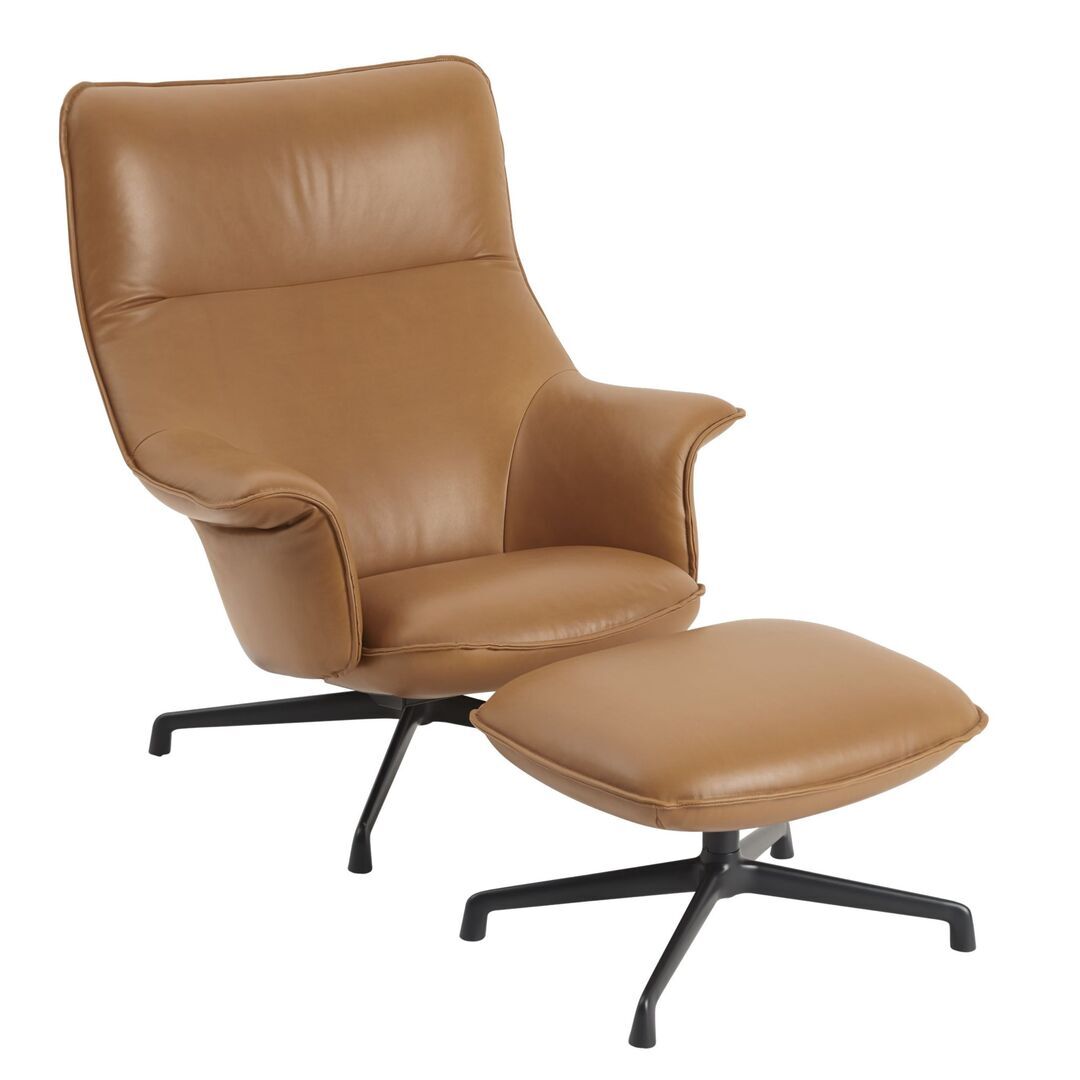 Hoher Lounge Chair Doze von Muuto, Ottoman