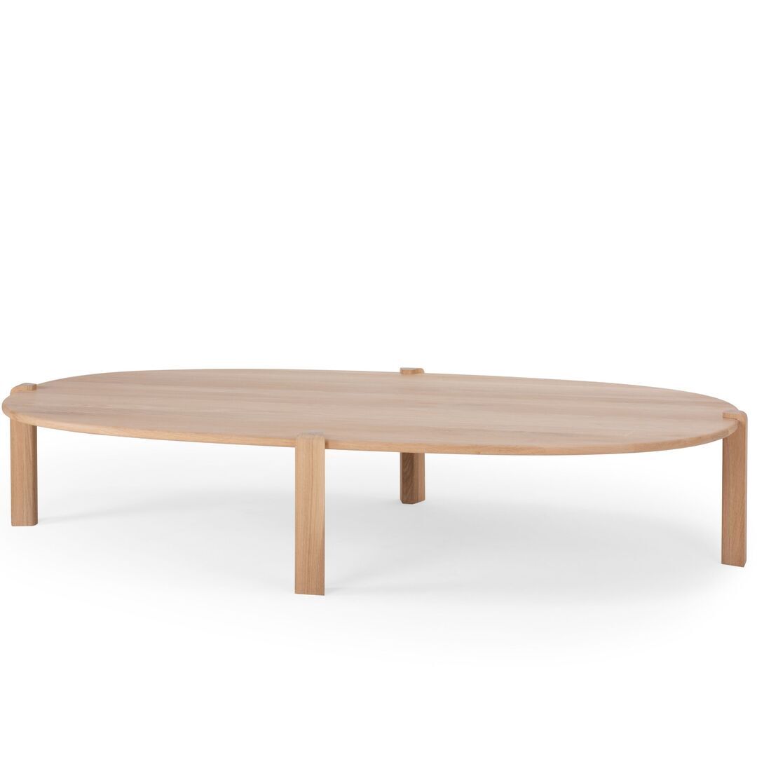 Gazzda Kulin Couchtisch von Gazzda Eiche geölt - Weiss geölt, B: 180 cm / T: 100 cm / H: 35 cm