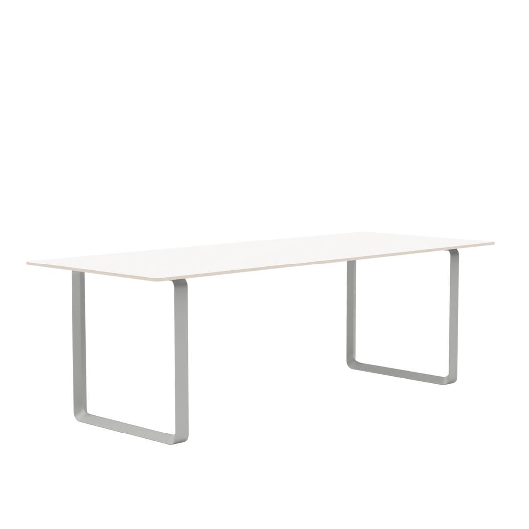 Muuto Muuto 70/70 Tisch White Laminate/Plywood/Grey, 225 x 90 cm