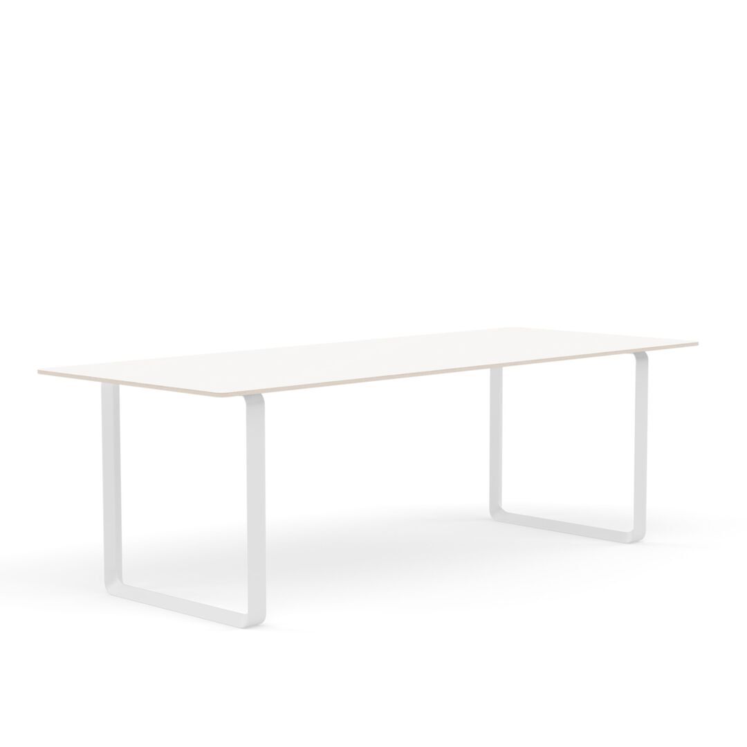 Muuto Muuto 70/70 Tisch White Laminate/Plywood/White, 225 x 90 cm