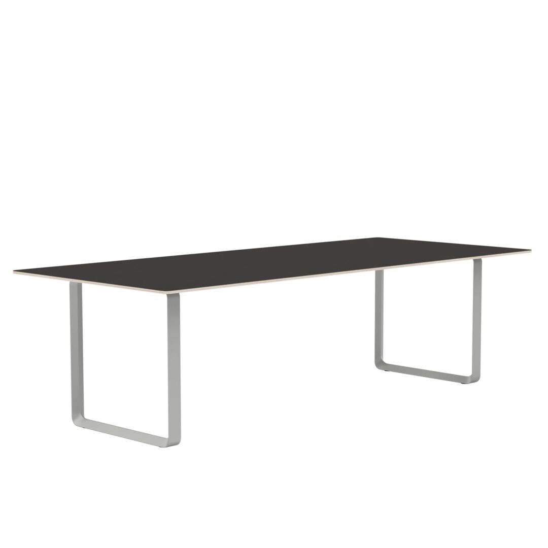 Muuto Muuto 70/70 Tisch Black Linoleum/Plywood/Grey, 255 x 108 cm