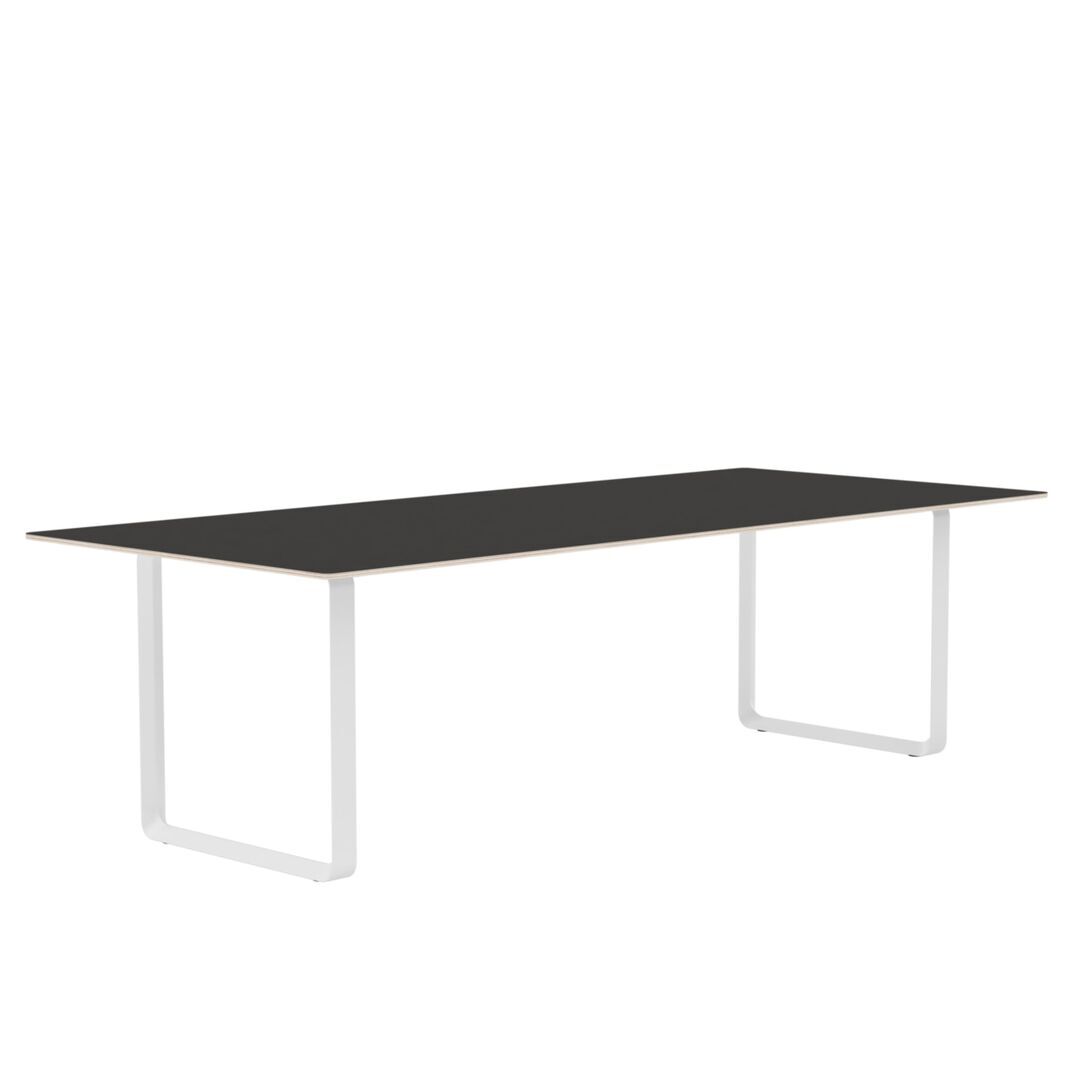 Muuto Muuto 70/70 Tisch Black Linoleum/Plywood/White, 255 x 108 cm