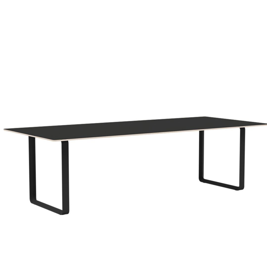 Muuto Muuto 70/70 Tisch Black Nanolaminate/Plywood/Black, 255 x 108 cm