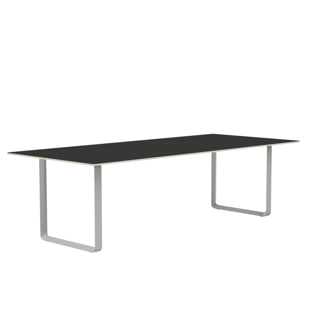 Muuto Muuto 70/70 Tisch Black Nanolaminate/Plywood/Grey, 255 x 108 cm