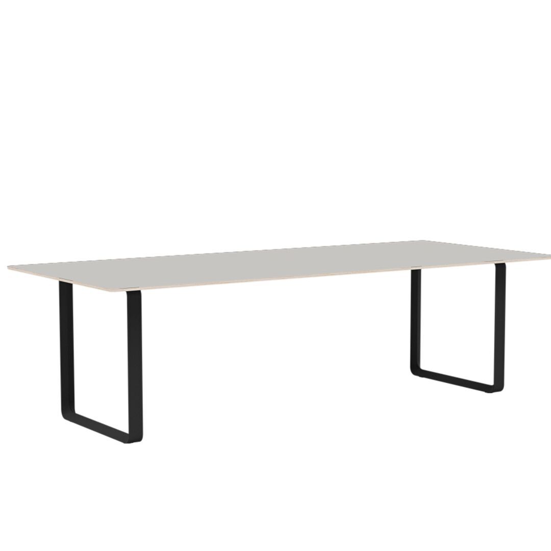 Muuto Muuto 70/70 Tisch Grey Linoleum/Plywood/Black, 255 x 108 cm