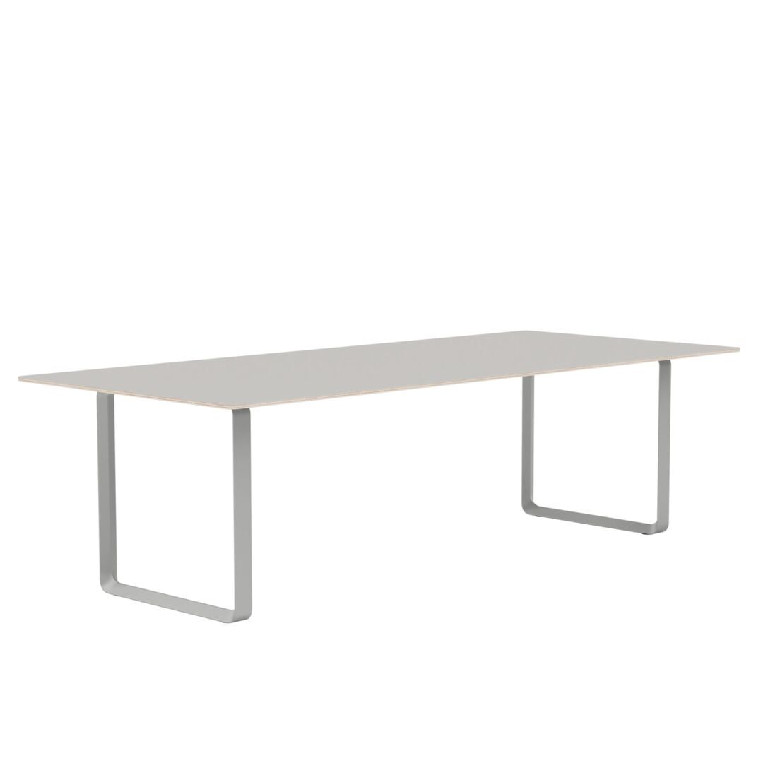 Muuto Muuto 70/70 Tisch Grey Linoleum/Plywood/Grey, 255 x 108 cm
