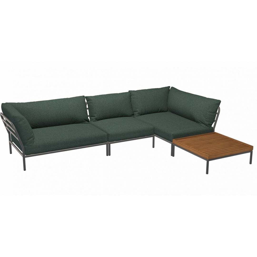Houe Houe LEVEL 2 Kombination 08 - Outdoor Sofa Dark Grey, Alpine Heritage 44