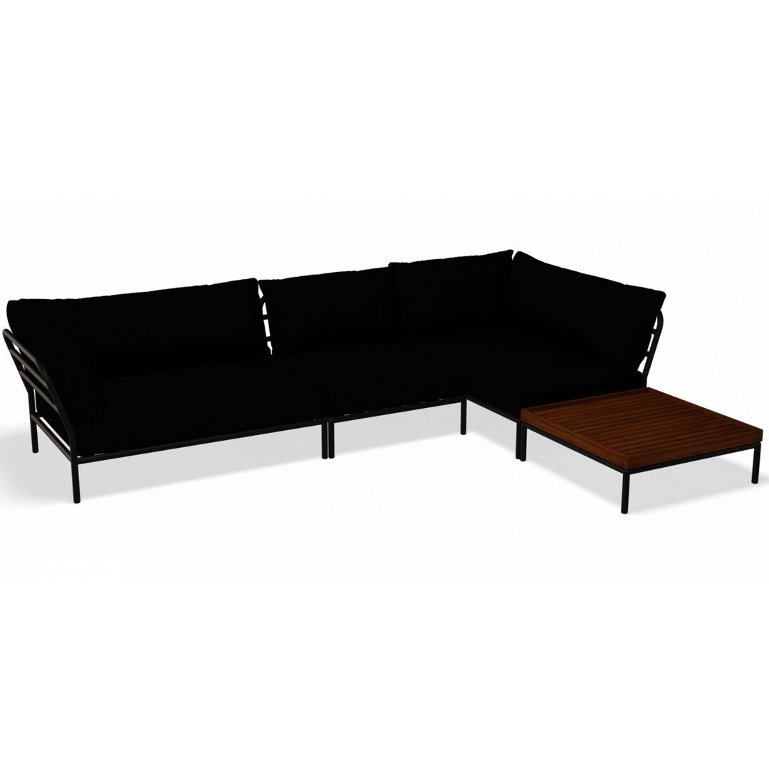 Houe Houe LEVEL 2 Kombination 08 - Outdoor Sofa Dark Grey, Char Heritage 68